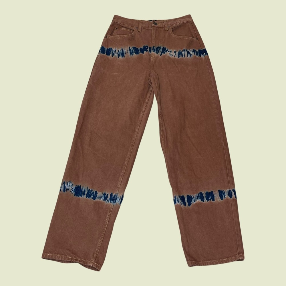 BDG Urban Outfitters Modern Boyfriend Brown Tie Dye Jeans 29x32 High Rise Indigo